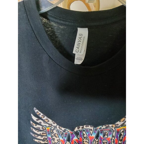 vintage bella canvas cotton multicolor lynard skynard wing design shirt large - Picture 2 of 3